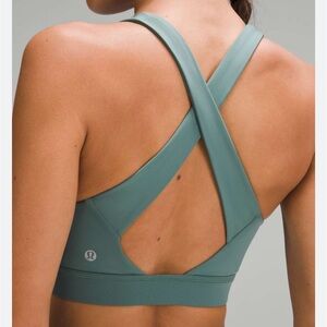 Lululemon Envital Tidal Teal Cross Back Sports Bra Size 6